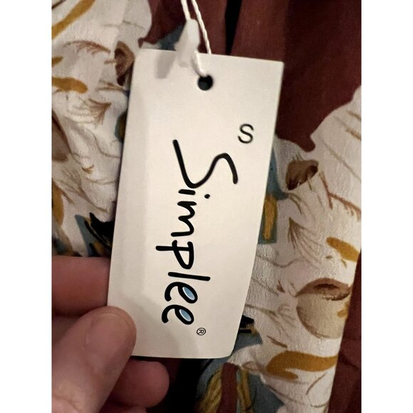 Simplee High Split Lace Up Back Cami Dress - Women's Small - Picture 3 of 6